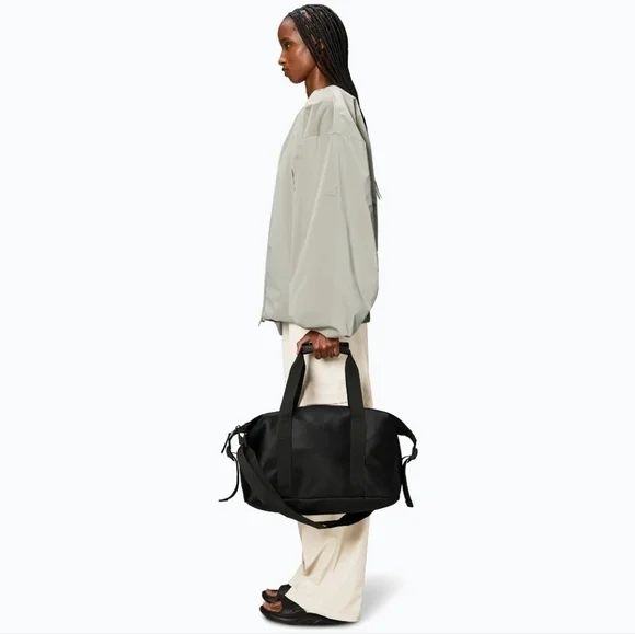 NWT! Rains, UNISEX, Hilo Weekend Bag , Small W3, Black Grain